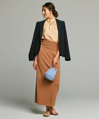 BEIGE， 【洗える】LAURA / Iラインスカート Camel