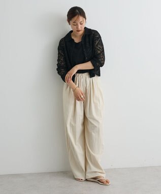 CRAFT STANDARD BOUTIQUE クロシェレースカーディガン Black