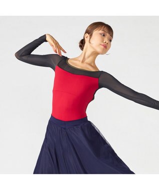 Chacott 【MADOKA SUGAI】ロングスリーブレオタード スカーレット