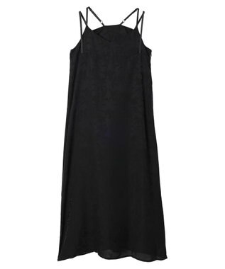 Green Parks ウ゛ィンテージフラワージャガードキャミワンピース Black