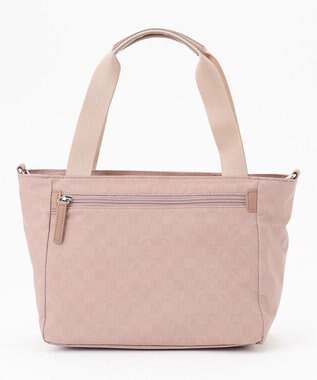 LA BAGAGERIE モノグラム　スクエアナイロントート ピンク