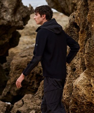 JOSEPH ABBOUD MOUNTAIN 【ユニセックス・ECO撥水/抗菌性/軽量】タスランワッシャー クライミングカーゴ パンツ ブラック系