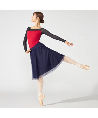 Chacott 【MADOKA SUGAI】ロングスリーブレオタード スカーレット