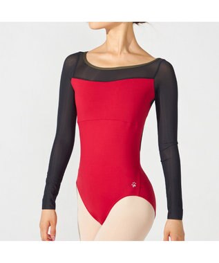 Chacott 【MADOKA SUGAI】ロングスリーブレオタード スカーレット