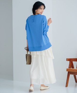 23区 【Oggi4月号掲載/洗える】シアーツイル ティアードスカート アイボリー系