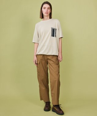 JOSEPH ABBOUD MOUNTAIN 【軽量】ハイパワーストレッチカルゼ トレッキングカーゴパンツ キャメル系