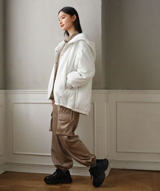 Green Parks ・ｓｗｉｎｇ　ｂｙ　モンスターパーカーコート Off White