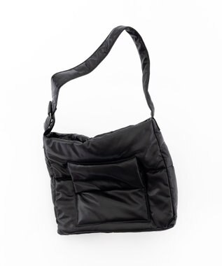 JOSEPH HOMME シンセティックソフトレザー　ワンショルダー バッグＬサイズ ブラック系