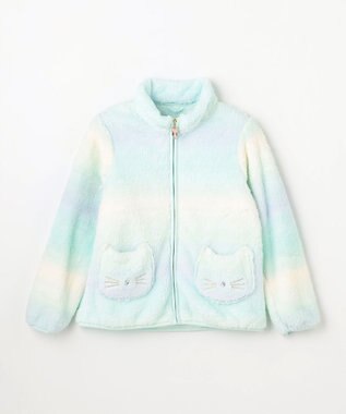 ANY KIDS 【ドッキング可能】ネコボアブルゾン ミント×レインボー