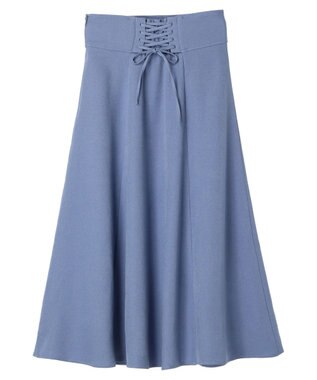 earth music&ecology バックレースアップスカート Blue