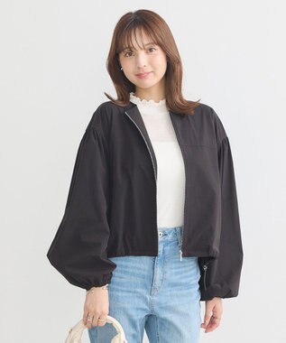 earth music&ecology ノーカラーボリュームブルゾン Black