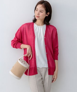 組曲 S 【先行予約】シアーニットVネック カーディガン