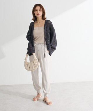 Green Parks Ｉ　前後２ｗａｙ　メッシュショート丈カーディガン Orange