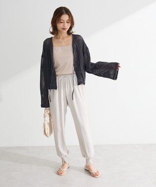 Green Parks Ｉ　前後２ｗａｙ　メッシュショート丈カーディガン Orange