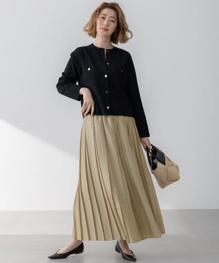 23区 【洗える】コンフォートストレッチ ニット カーディガン ブラック系