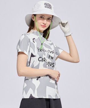 PW CIRCULUS 【WOMEN】ＤＯＶＥ柄モックネック ゴルフウェア レディース グレー系5