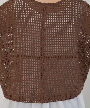 Green Parks Ｉ　前後２ｗａｙ　メッシュショート丈カーディガン Orange