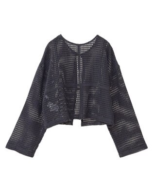 Green Parks Ｉ　前後２ｗａｙ　メッシュショート丈カーディガン Orange