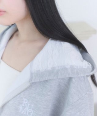 WEGO ダンボールレースパーカー 杢グレー