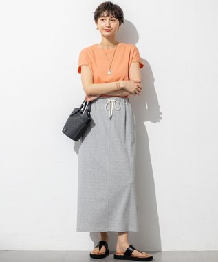 23区 【SLOW/WEB限定】ラスティックテリー ナロー スカート ライトグレー系