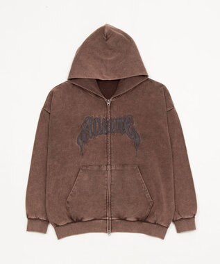 WEGO 【ユニセックス着用ITEM/SMLサイズ展開】グラフィックZIPパーカー ブラウン