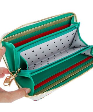 tsumori chisato CARRY 森のどうぶつたち ラウンドファスナー長財布 ホワイト