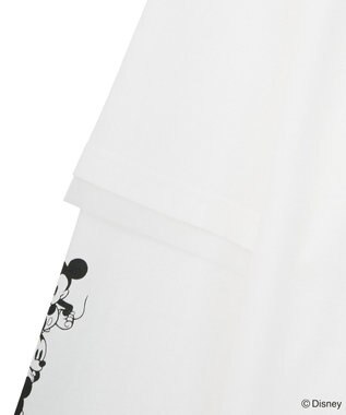 Green Parks ミッキー＆フレンズ／レイヤードプリントロングＴシャツ Off White