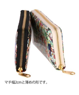 tsumori chisato CARRY 森のどうぶつたち ラウンドファスナー長財布 ホワイト