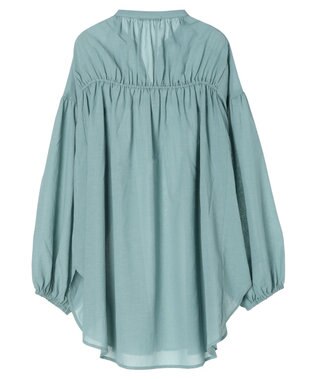 Green Parks シャーリングボリュームスキッパーチュニック Blue Green