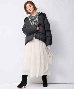 23区 【一部店舗限定/洗える】クレープシフォン フレア スカート アイボリー系