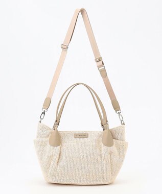 LA BAGAGERIE つまみハンドル　サマー2wayミニトートバッグ アイボリー