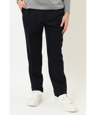 DAKS ツータックサイドベルトウールパンツ