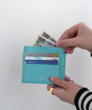blancle シュリンクレザー スマートウォレット ロビンエッグブルー
