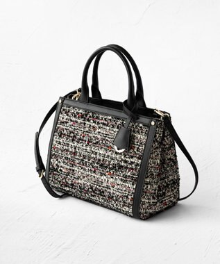 TOCCA CAMELOT TWEED BAG ツイードバッグ ブラック系