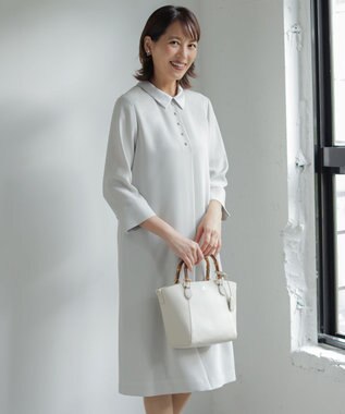 ワンダ（2セット） 2way】セラテリーダブルクロス 襟付き ワンピース / J.PRESS LADIES