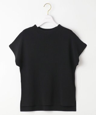 ANY SIS 【洗える】ボトルネックフレンチスリーブ ニットT ブラック