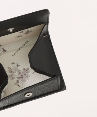 style code 【MERCURYDUO/マーキュリーデュオ】メタリッククラック調型押し　三つ折りミニ財布 ブラック