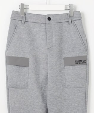 23区GOLF 【WOMEN】ダンボールニットパンツ 履き心地抜群でポケット付き！近所へのお出かけに◎ ライトグレー系