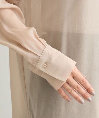 Green Parks シアーシャイニーシャツ Beige