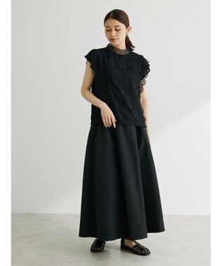 Green Parks ・ＥＬＥＮＣＡＲＥ　ＤＵＥ　イロイロレースブラウス Black