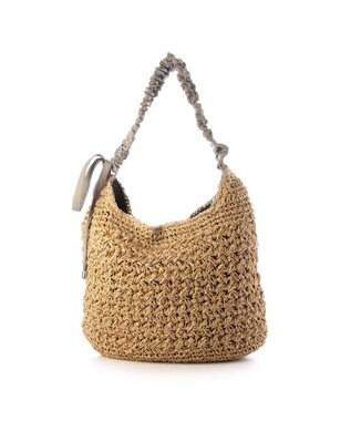 UNBILLION カシュカシュ cachecache / ドロストギャザーハンドル柄編2wayトート GY