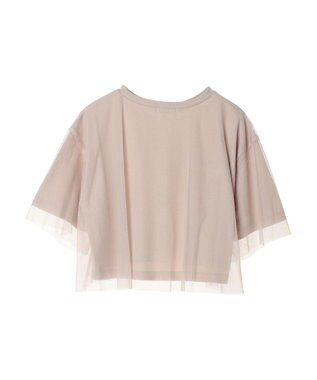 earth music&ecology チュールドッキングＴＥＥ Pink Beige