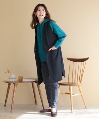 ANY 【美脚見え/お腹周りスッキリ/洗濯機可】スタイルアップスキニー フェードブラック