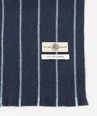 J.PRESS MEN カシミヤマフラー レジメンタルストライプ ブルー系1