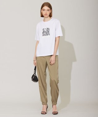 ICB 【洗える】 キュプラナイロンストレッチ ジョグパンツ オリーブ系