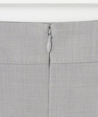 J.PRESS LADIES L ピンヘッドストレッチ フレアースカート ライトグレー系