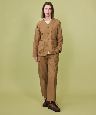 JOSEPH ABBOUD MOUNTAIN 【軽量】ハイパワーストレッチカルゼ トレッキングカーゴパンツ キャメル系