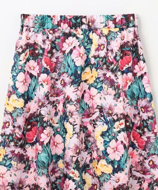 GRACE CONTINENTAL グラデフラワープリントスカート ピンク
