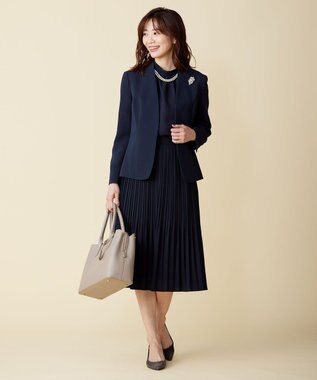 J.PRESS LADIES 【2way】ロングパール ネックレス シルバー系