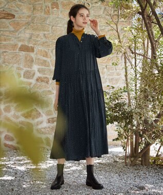 23区 【SLOW/一部店舗限定】シアーリブ タートルネックニット マスタード系